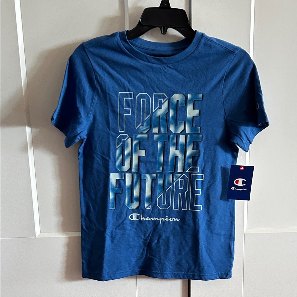 NWT - Boys Champion Blue Graphic Tee Size L (14/16)